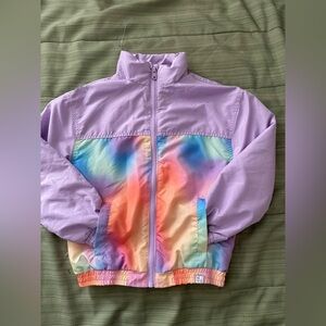 Cotton:On Kids Colorful Gradient Windbreaker Jacket size 7-8